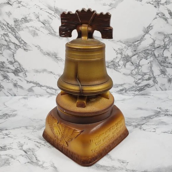 Liberty Bell Musical Porcelain God Bless America Large Vintage - Picture 4 of 7